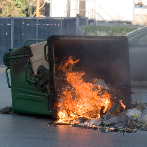 Bin fires Integrated Skills